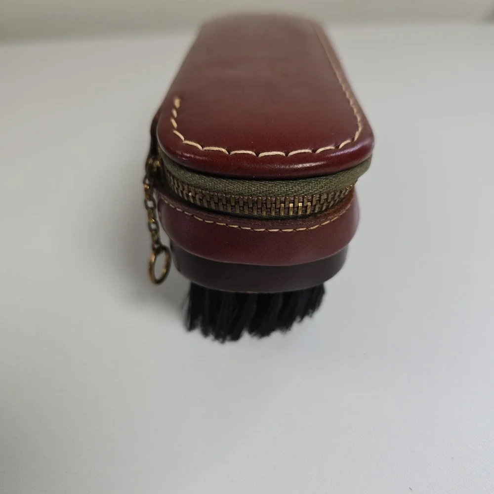 Vintage Hickok Commuter Leather Travel Valet Grooming Kit Brush Comb File & Case